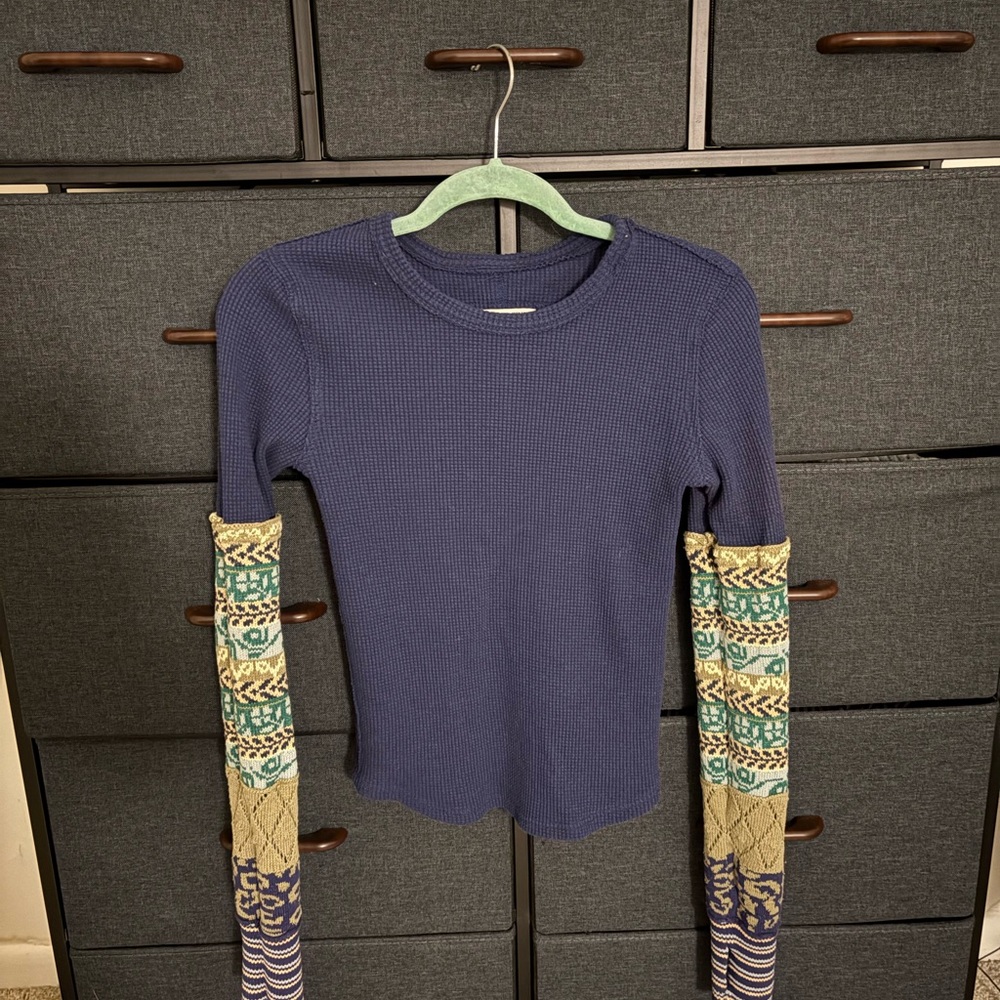 We The Free Navy Blue Knit Top
